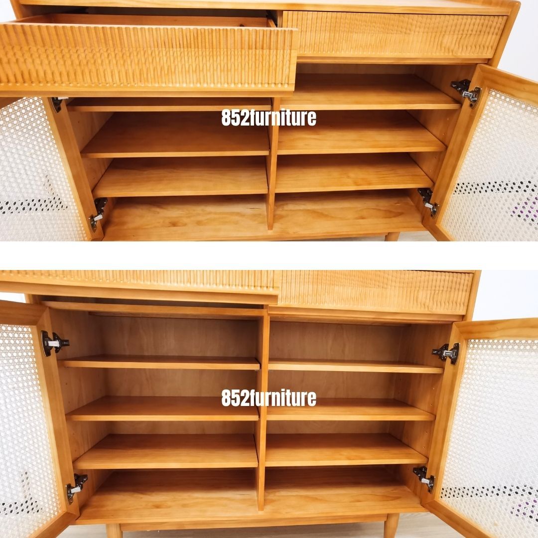 (包送貨安裝 | Delivery and Assembly Included)  A225 日式藤面簡約鞋櫃 (Rattan shoe cabinet)