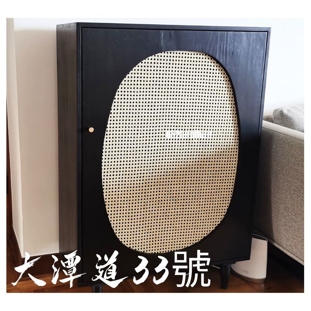 (包送裝安裝 | delivery and assembly included) A221 藤織躺門餐邊櫃 (rattan dining sideboard)