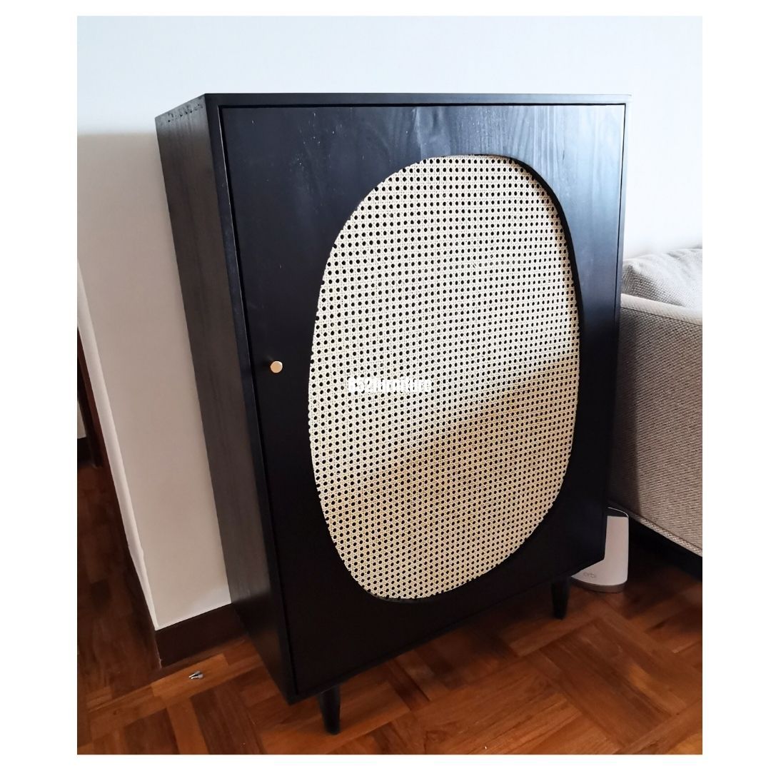 (包送裝安裝 | delivery and assembly included) A221 藤織躺門餐邊櫃 (rattan dining sideboard)