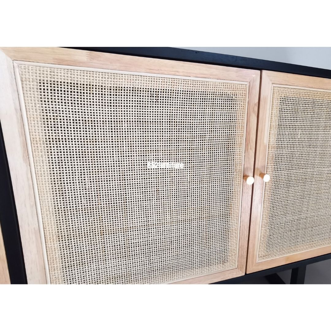 (包送貨安裝 | Delivery and Assembly Included) A301日式藤面餐邊櫃 (Rattan Sideboard)
