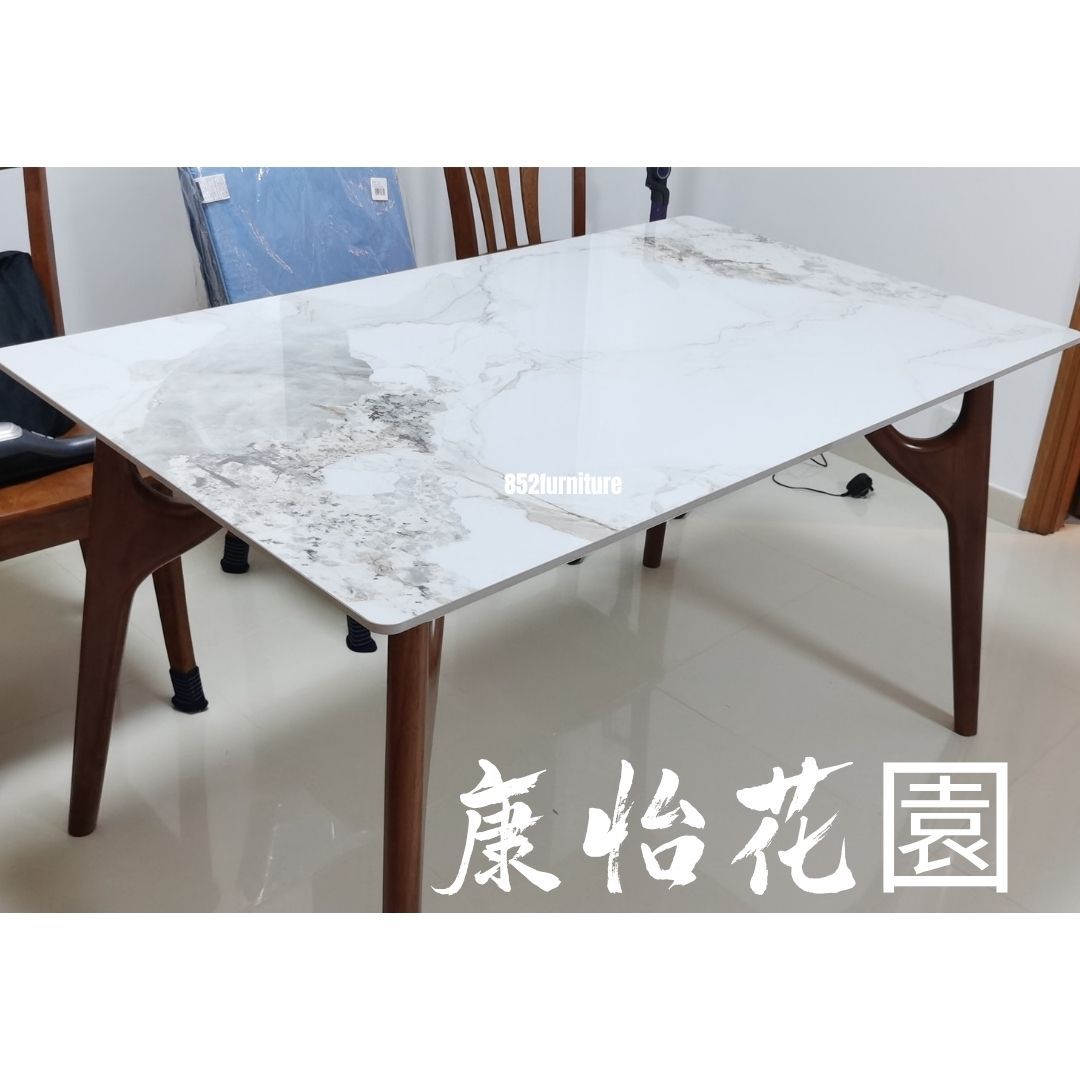 (包送貨安裝 | Delivery and Assembly Included)   A176意式岩板餐桌(Slate Dining Table)