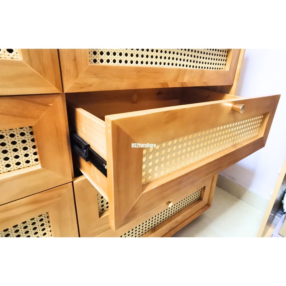 (包送貨安裝 | Delivery and Assembly Included) A292 日式藤面斗櫃 (Rattan chest of drawers)