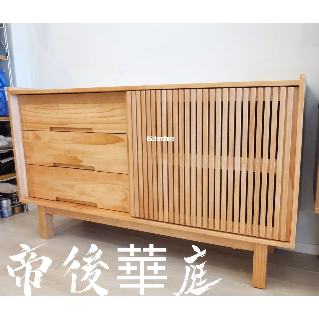 (包送貨安裝 | Delivery and Assembly Included) A515日式實木餐邊櫃 (wooden dining sideboard)