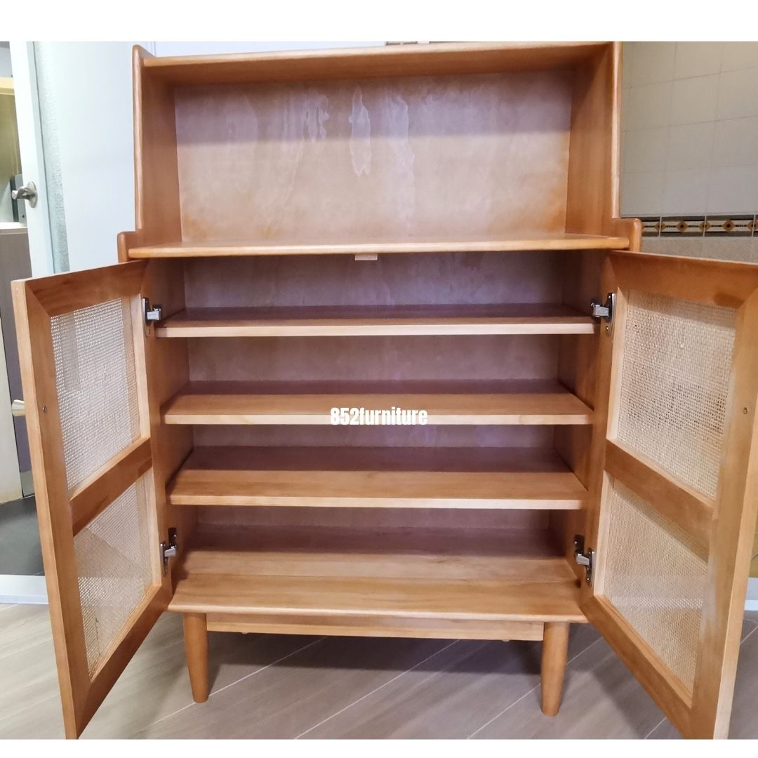 (包送貨安裝 | Delivery and Assembly Included) A124 簡約日式藤鞋櫃 (rattan shoe cabinet)