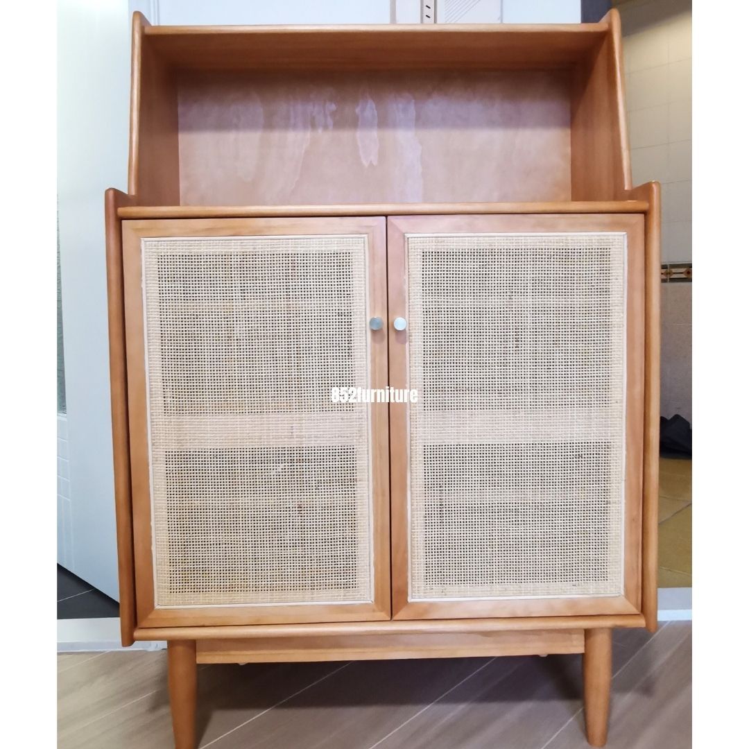 (包送貨安裝 | Delivery and Assembly Included) A124 簡約日式藤鞋櫃 (rattan shoe cabinet)