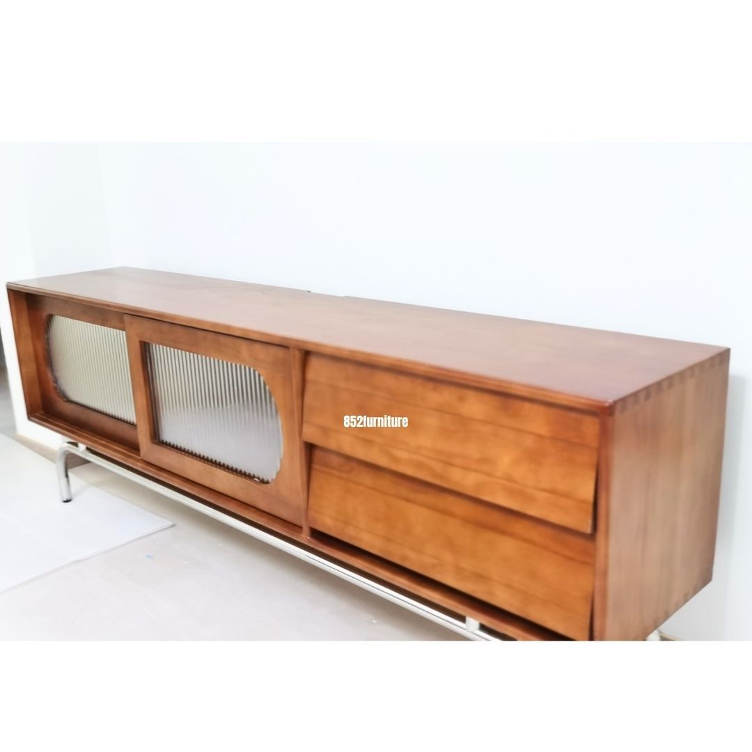 (包送貨安裝 | Delivery and Assembly Included)   A174日式玻璃電視櫃 (Wooden tv cabinet)