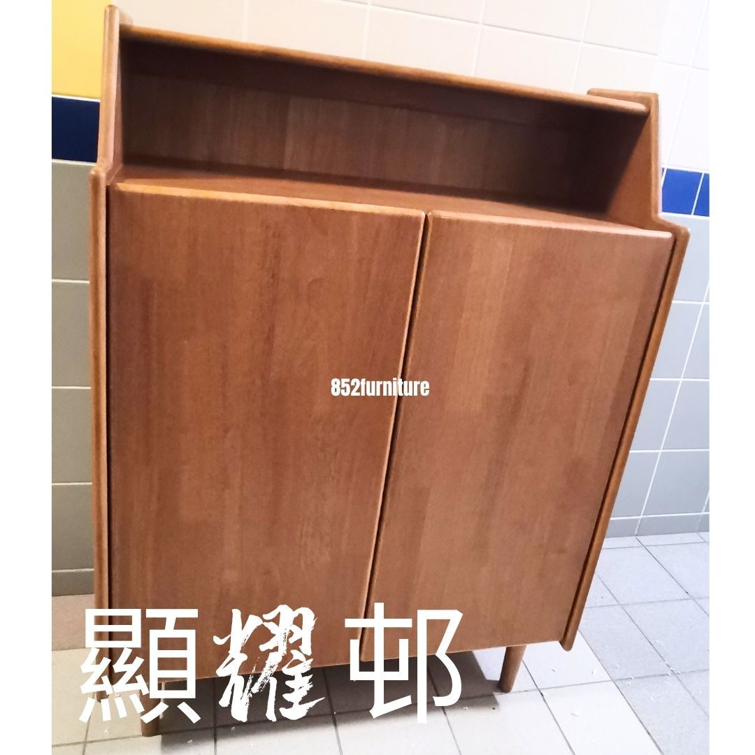 (包送貨安裝 | Delivery and Assembly Included) A601橡膠木日式鞋櫃(Wooden shoe cabinet)