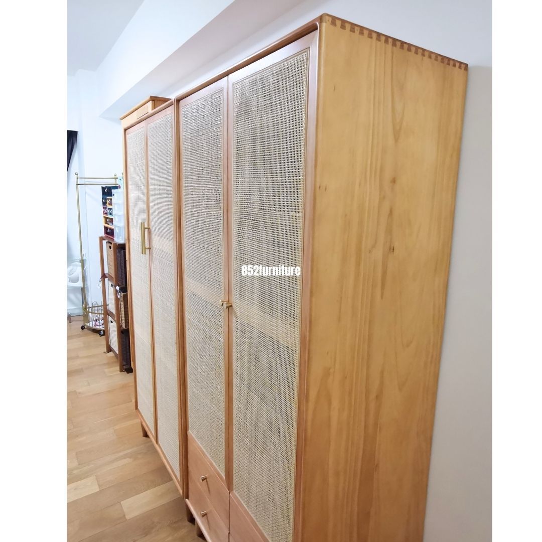 (包送貨安裝 | Delivery and Assembly Included) A258 藤面衣櫃 (Rattan Wardrobe)