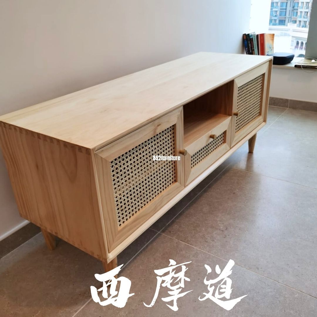 (包送貨安裝 | Delivery and Assembly Included) A148 藤織面電視櫃 (rattan tv cabinet)