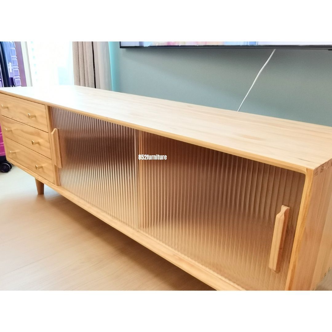 (包送貨安裝 | Delivery and Assembly Included)  A045日式玻璃電視櫃(tv cabinet)