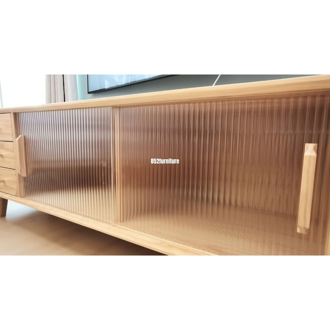 (包送貨安裝 | Delivery and Assembly Included)  A045日式玻璃電視櫃(tv cabinet)