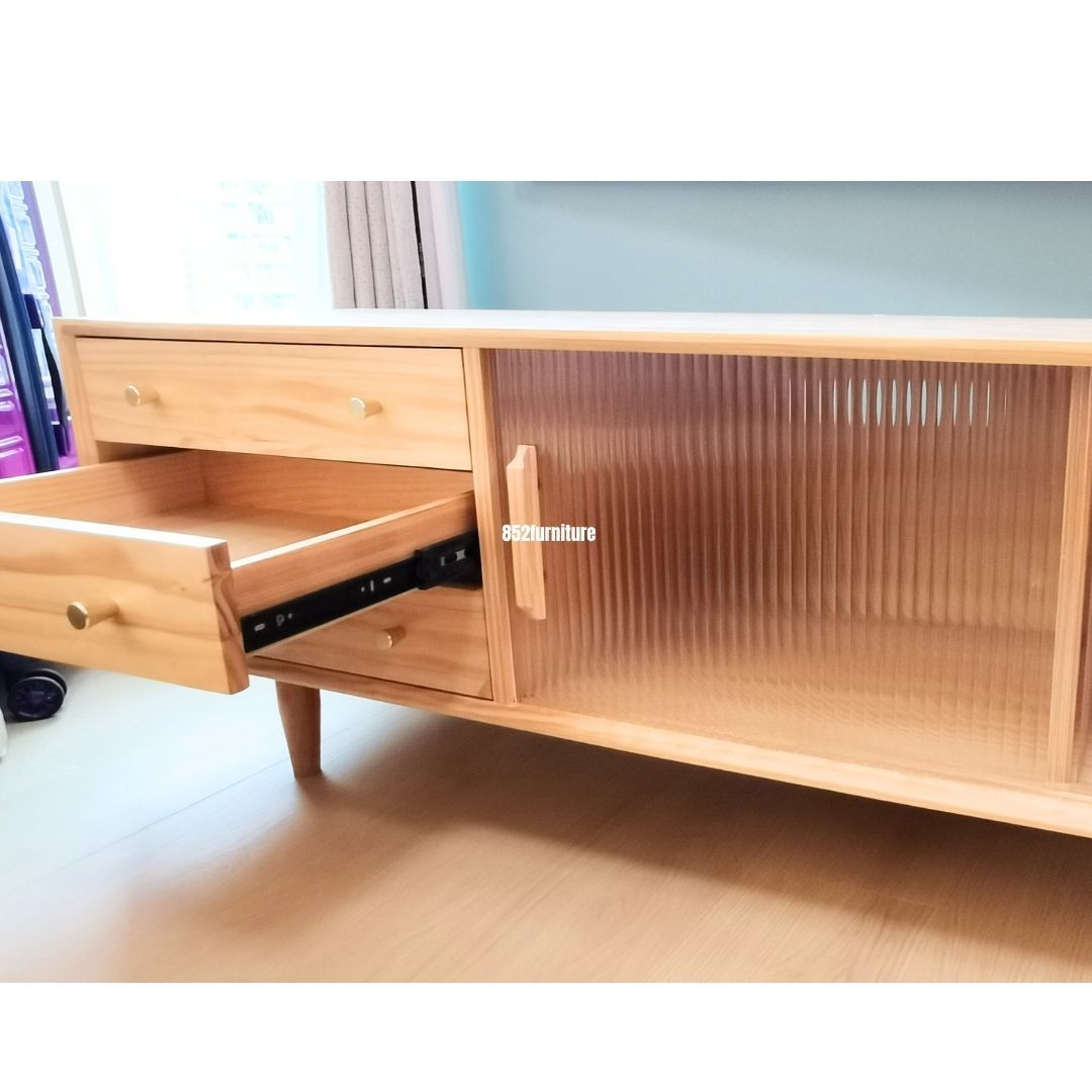(包送貨安裝 | Delivery and Assembly Included)  A045日式玻璃電視櫃(tv cabinet)