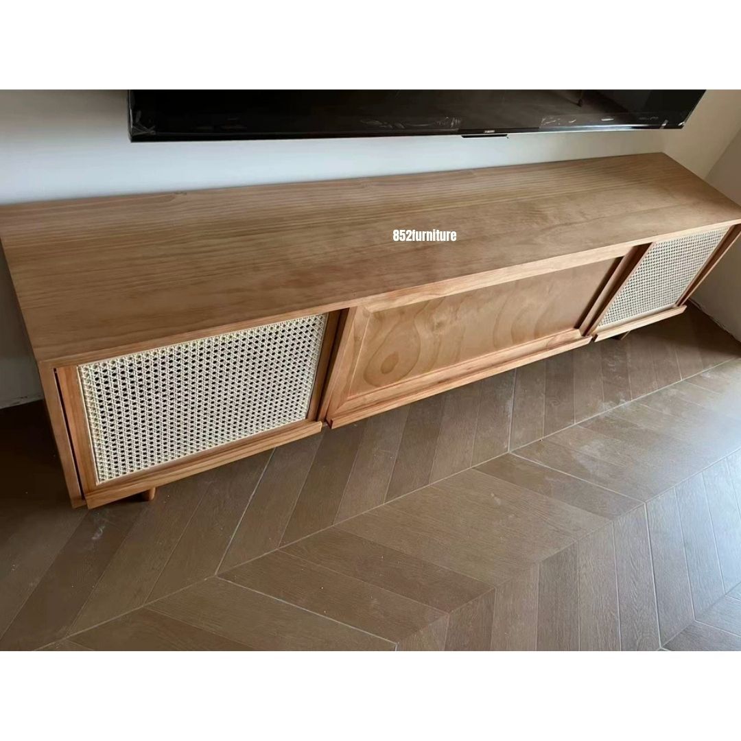(包送貨安裝 | Delivery and Assembly Included) A008藤面電視櫃 (tv cabinet)