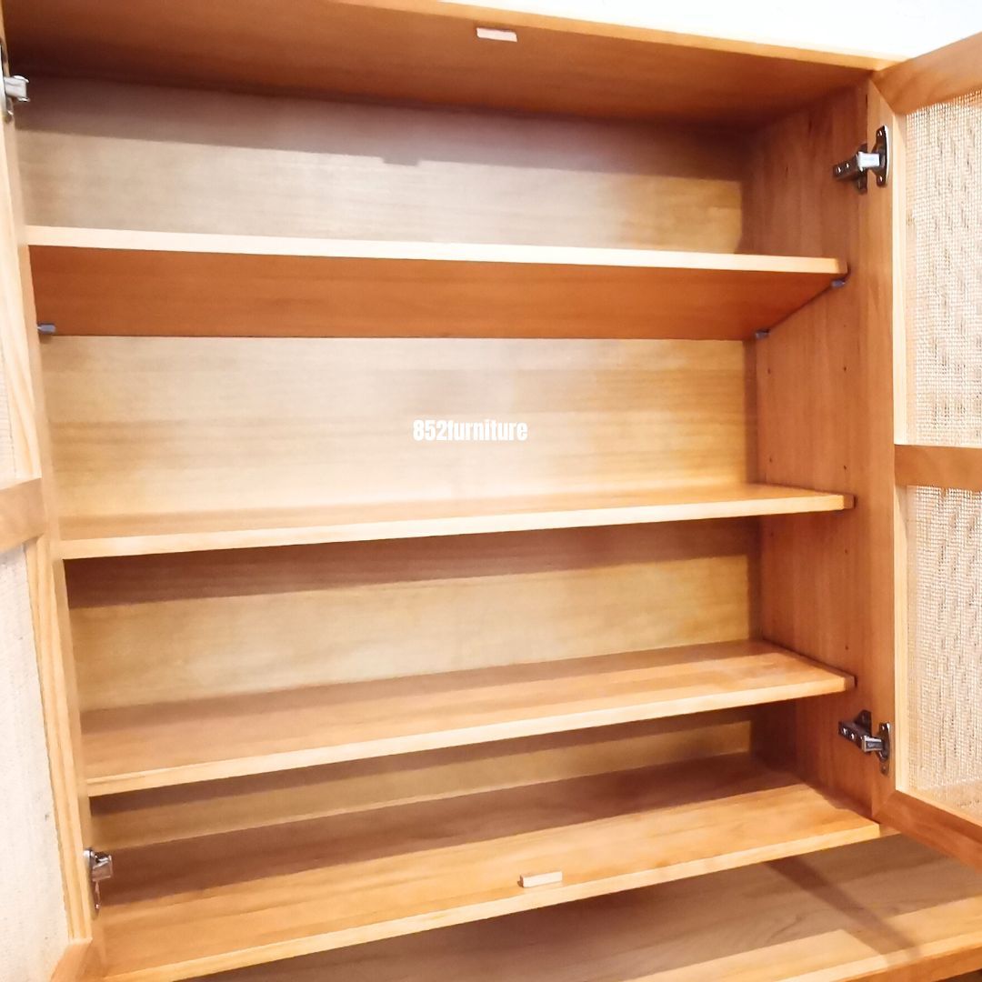 (包送貨安裝 | Delivery and Assembly Included)  A139 日式藤織面三門鞋櫃 (rattan shoe cabinet)