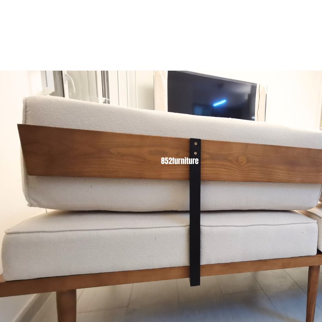 (包送貨安裝 | Delivery and Assembly Included) A387 日式布藝梳化 (solid wood sofa)