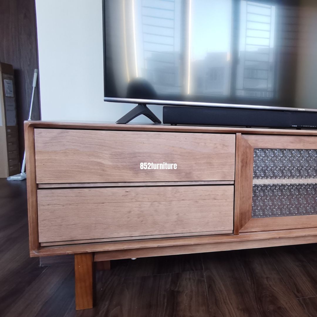 (包送貨安裝 | Delivery and Assembly Included) A137日式海棠玻璃電視櫃 (tv cabinet)
