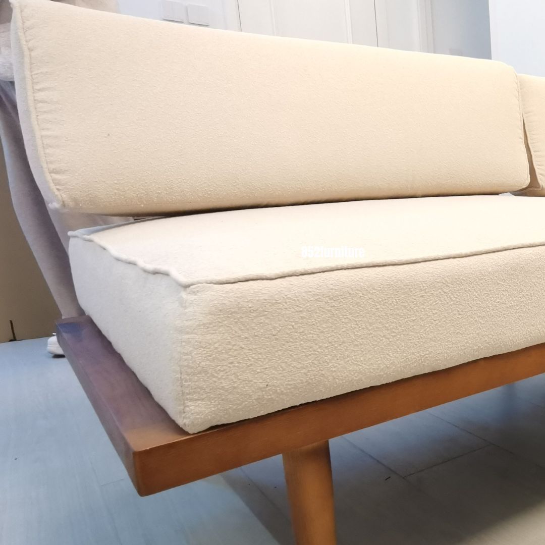 (包送貨安裝 | Delivery and Assembly Included) A387 日式布藝梳化 (solid wood sofa)