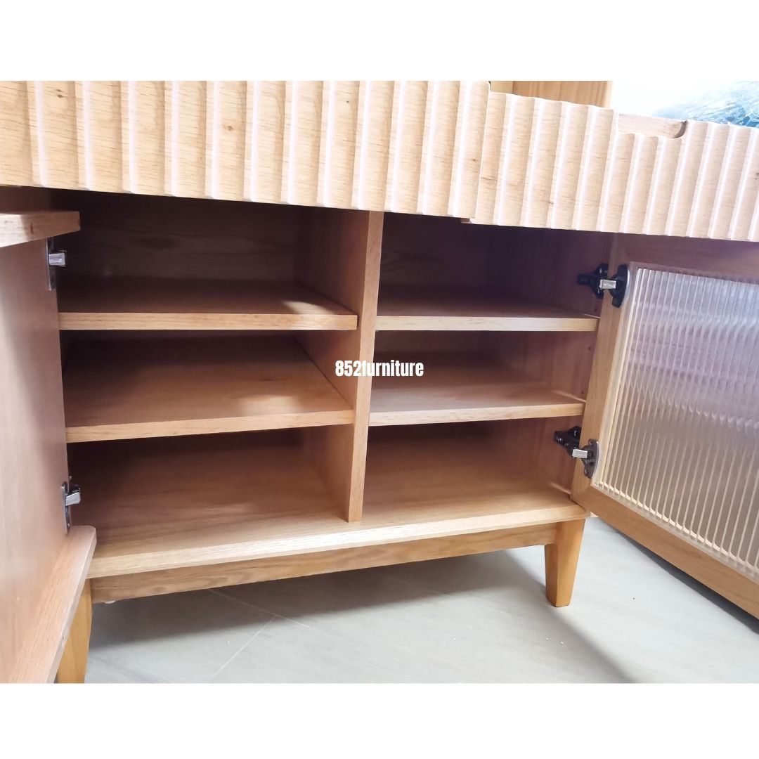 (包送貨安裝 | Delivery and Assembly Included) A287橡木餐邊櫃  (Oak dining sideboard)