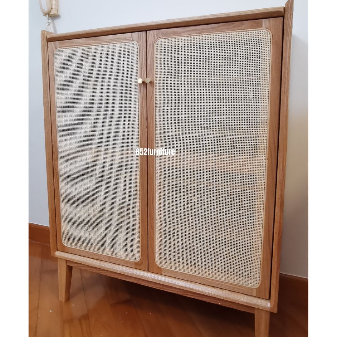 (包送貨安裝 | Delivery and Assembly Included) A107日式藤織鞋櫃 (rattan shoe cabinet)