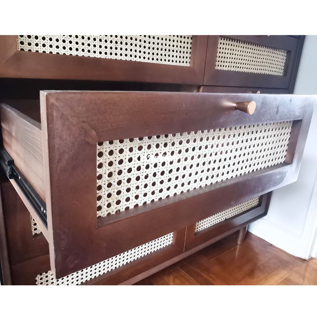 (包送貨安裝 | Delivery and Assembly Included) A292 日式藤面斗櫃 (Rattan chest of drawers)