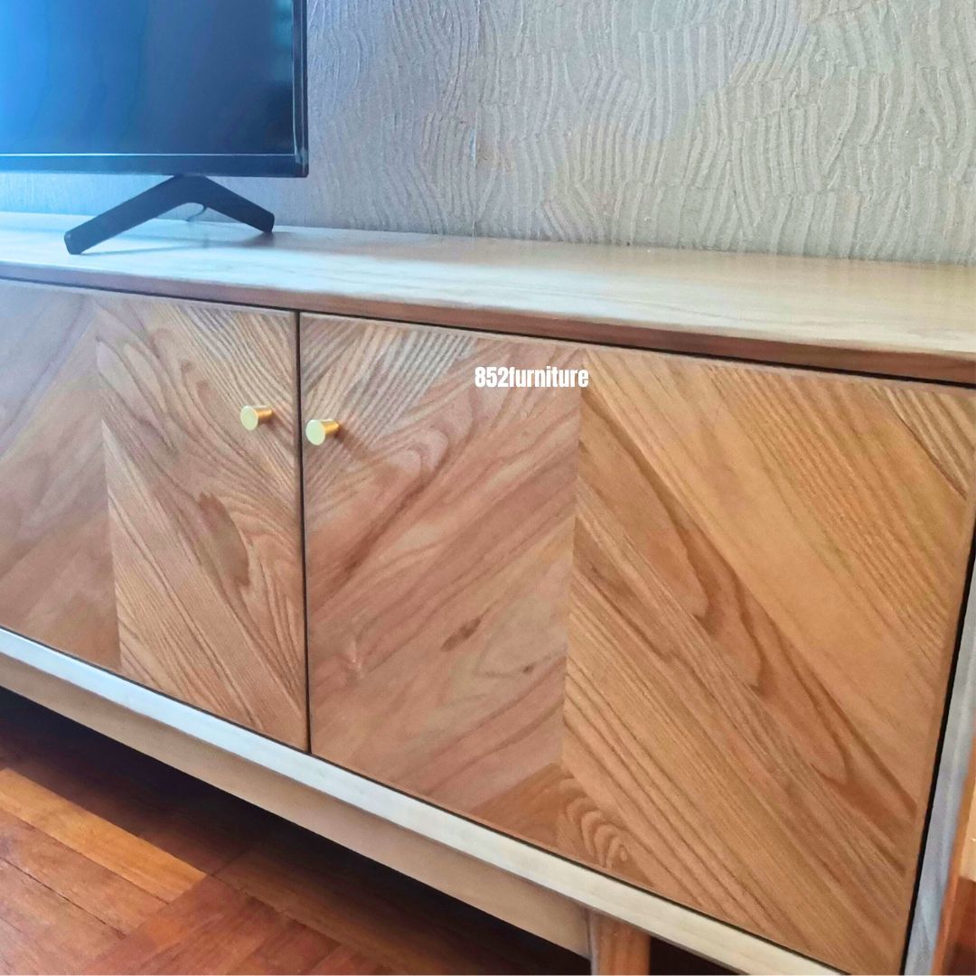 (包送貨安裝 | Delivery and Assembly Included) A250 魚骨紋電視櫃 (Pattern Tv Cabinet)