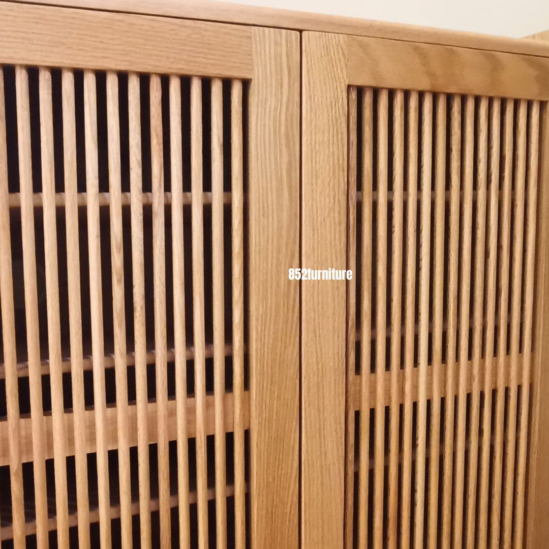 (包送貨安裝 | Delivery and Assembly Included) A355 日式橡木條子鞋櫃 (Oak shoe cabinet)