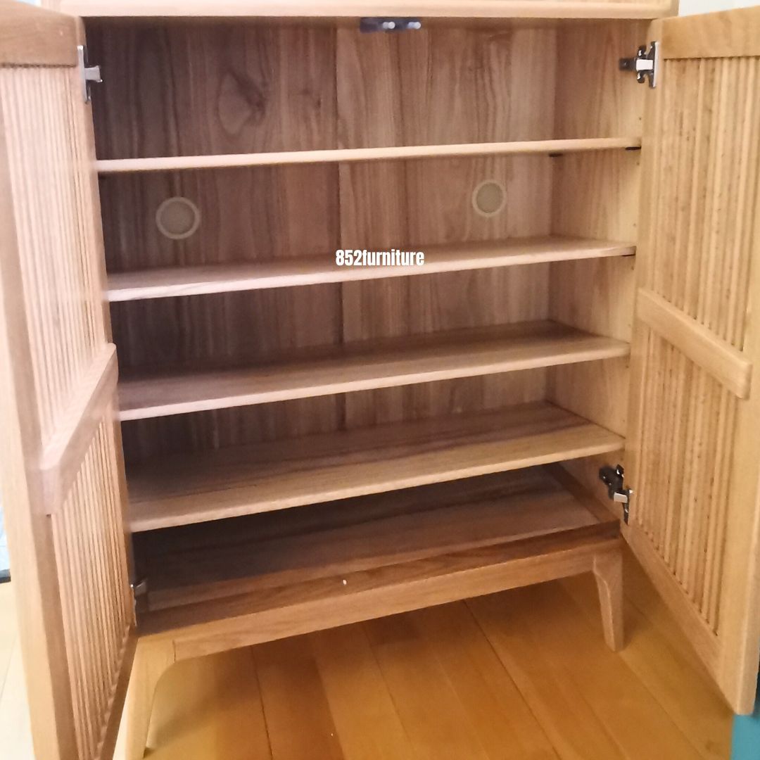(包送貨安裝 | Delivery and Assembly Included) A355 日式橡木條子鞋櫃 (Oak shoe cabinet)