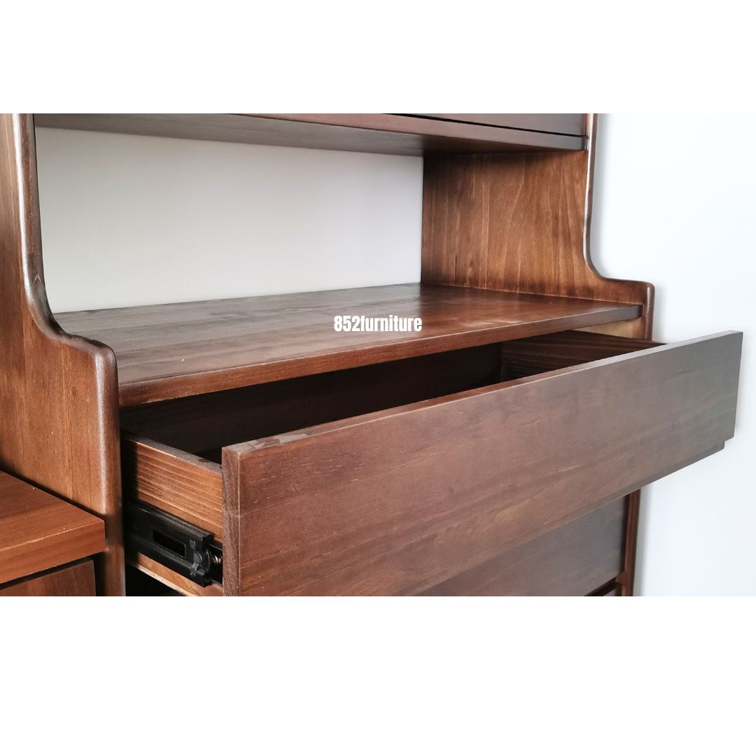 (包送貨安裝 | Delivery and Assembly Included)  A305日式長虹玻璃書櫃 (Reeded glass bookcase)