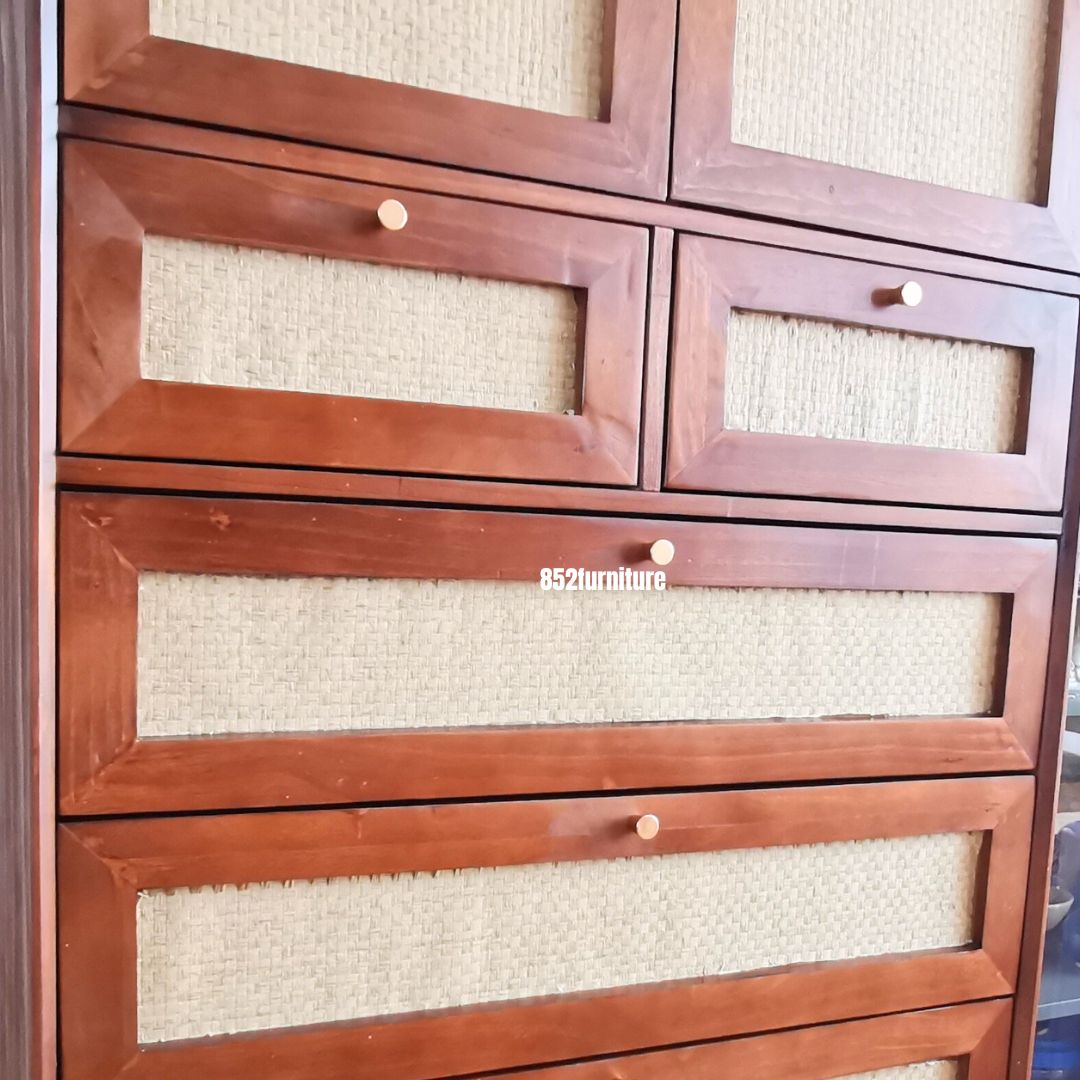 (包送貨安裝 | Delivery and Assembly Included) A297 日式藤面斗櫃 (Rattan chest of drawers)