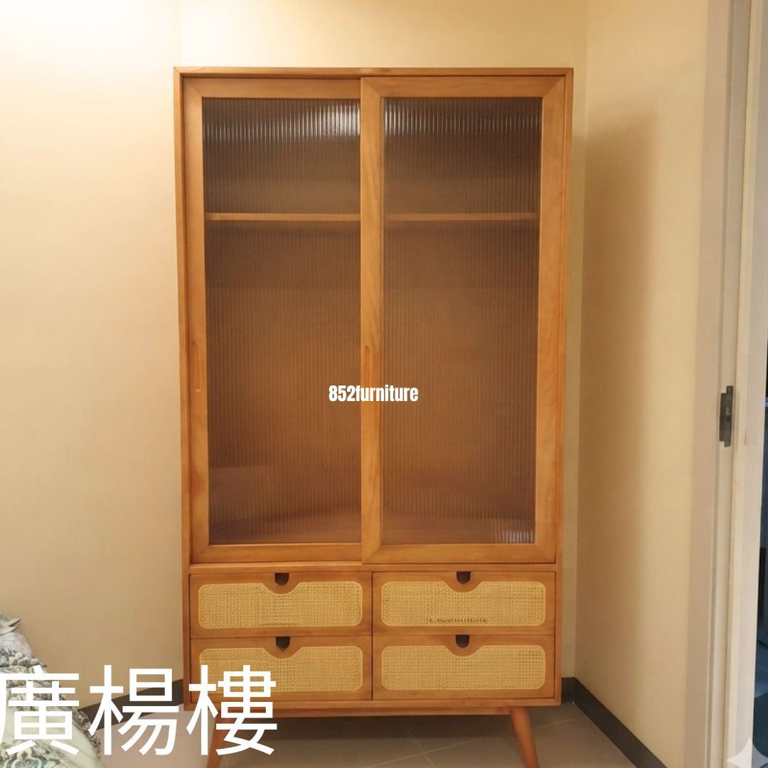 (包送貨安裝 | Delivery and Assembly Included) A582 長虹玻璃衣櫃 (Reeded Glass Wardrobe)