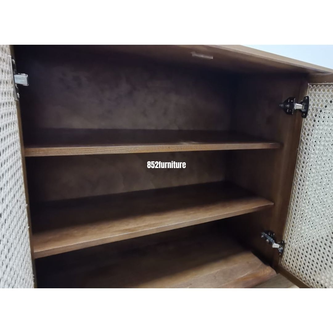 (包送貨安裝 | Delivery and Assembly Included) A324日式藤面餐邊櫃 (rattan dining sideboard)