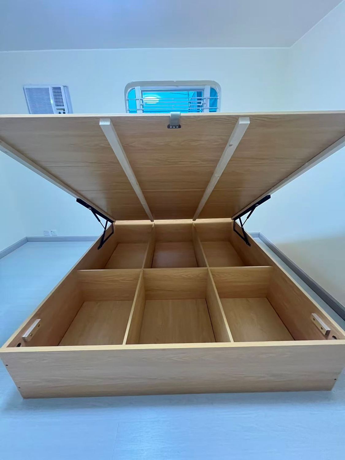 (包送貨安裝 | Delivery and Assembly Included) A454油壓木制大床 (hydraulic press bed frame)