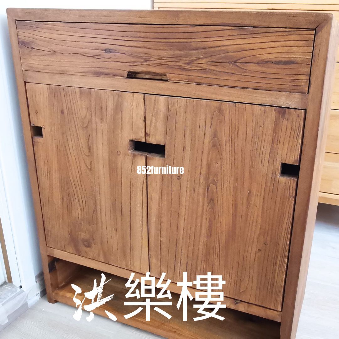 (包送貨安裝 | Delivery and Assembly Included) A575老榆木鞋櫃 (Elm shoe cabinet)