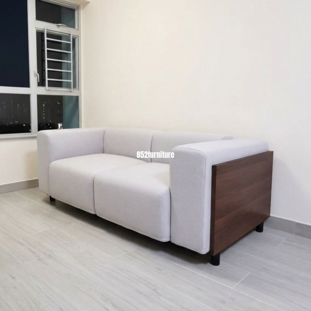(包送貨安裝 | Delivery and Assembly Included) A545日式木制布梳化(wooden fabric sofa)