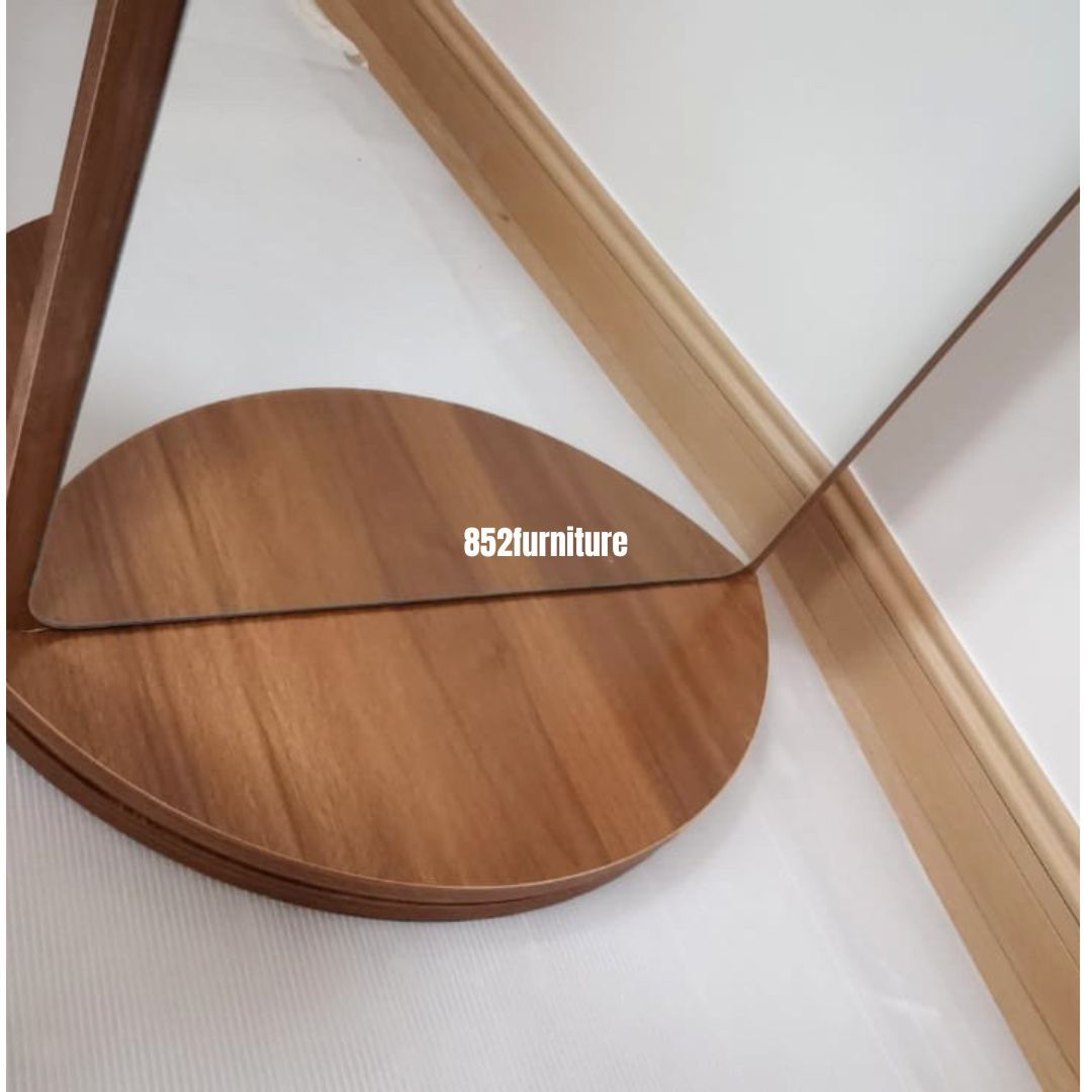 (包送貨安裝 | Delivery and Assembly Included) A493木制旋轉全身鏡 (Wooden rotating full-length mirror)