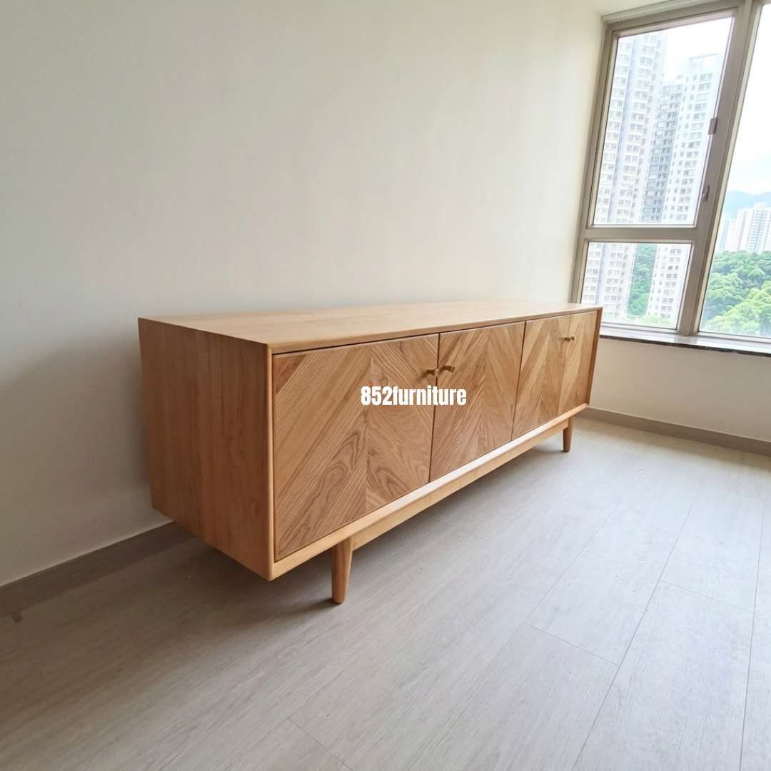 (包送貨安裝 | Delivery and Assembly Included) A250 魚骨紋電視櫃 (Pattern Tv Cabinet)