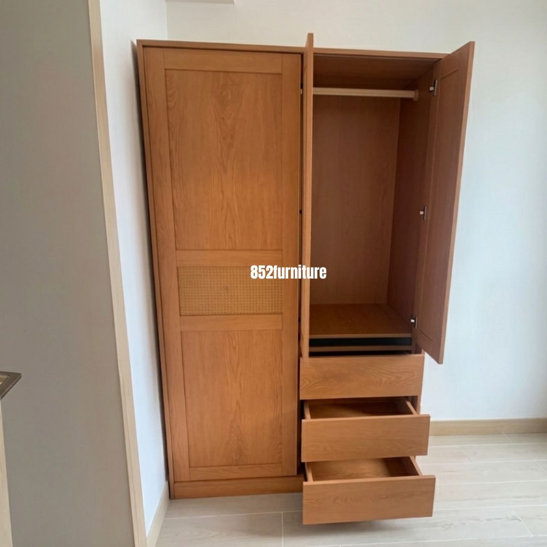 (包送貨安裝 | Delivery and Assembly Included) A605 趟門衣櫃 (Wooden sliding door wardrobe)