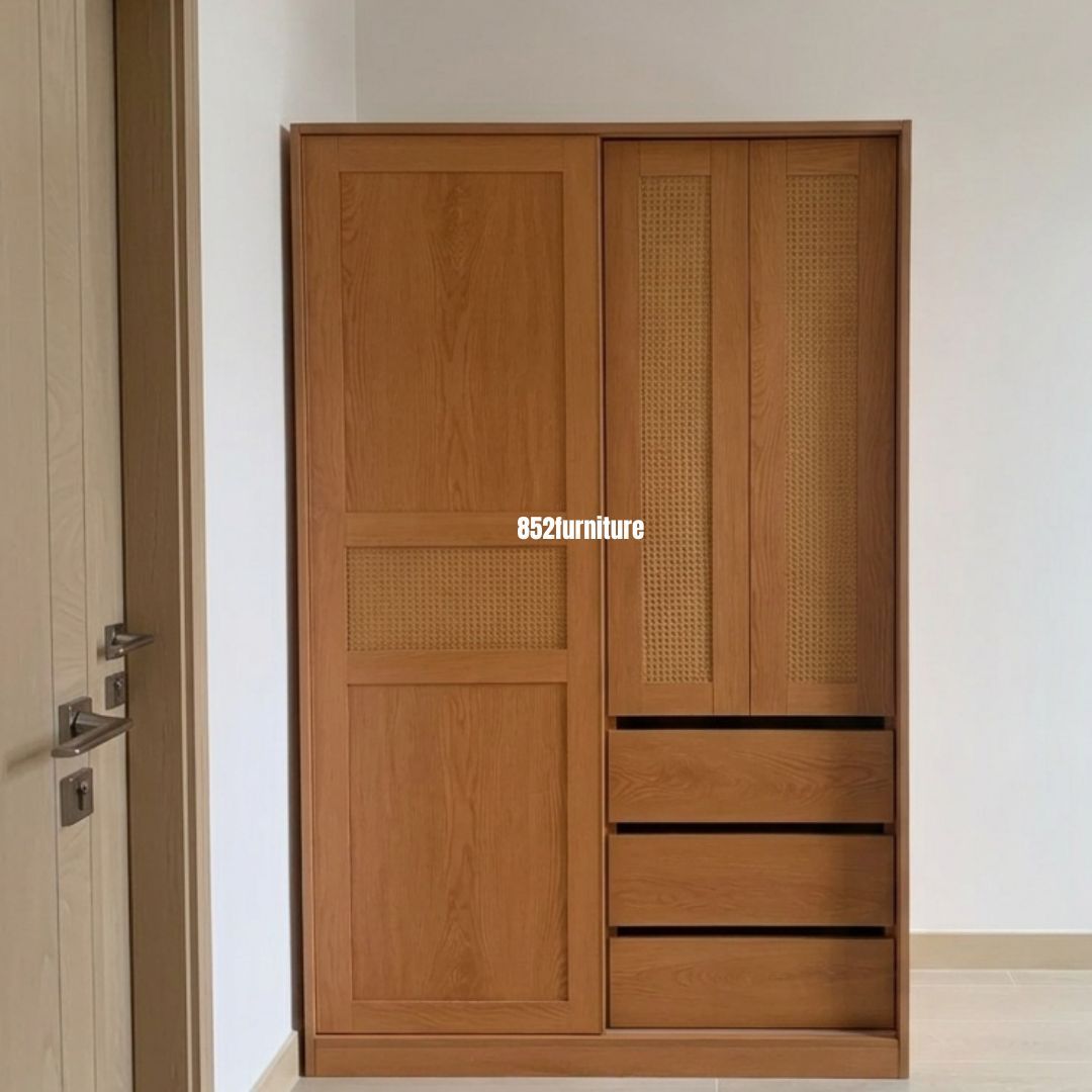 (包送貨安裝 | Delivery and Assembly Included) A605 趟門衣櫃 (Wooden sliding door wardrobe)