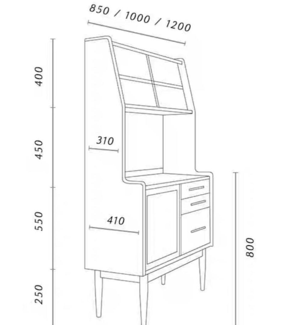 (包送貨安裝 | Delivery and Assembly Included) A032 日式實木餐邊櫃 (dining sideboard)