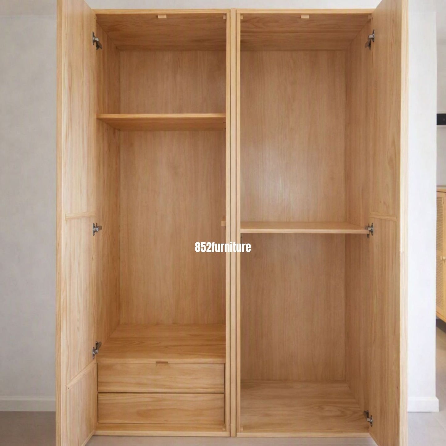 (包送貨安裝 | Delivery and Assembly Included) A625 實木衣櫃 (Solid wood Wardrobe)