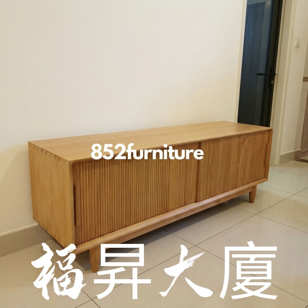 (包送貨安裝 | Delivery and Assembly Included)  A050千頁趟門電視櫃 (tv cabinet)
