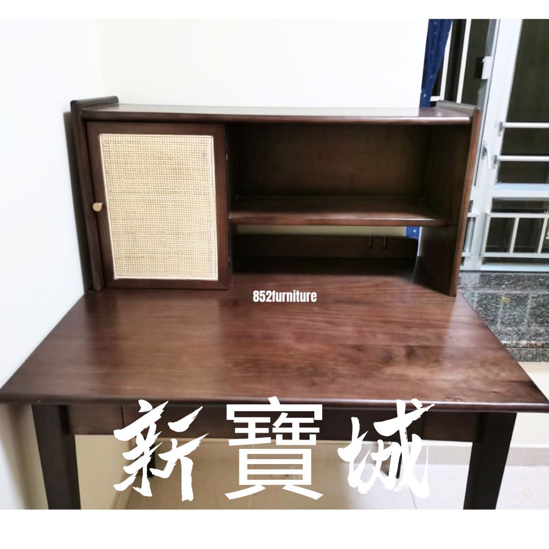 (包送貨安裝 | Delivery and Assembly Included) A061 簡約日式書台(rattan desk)