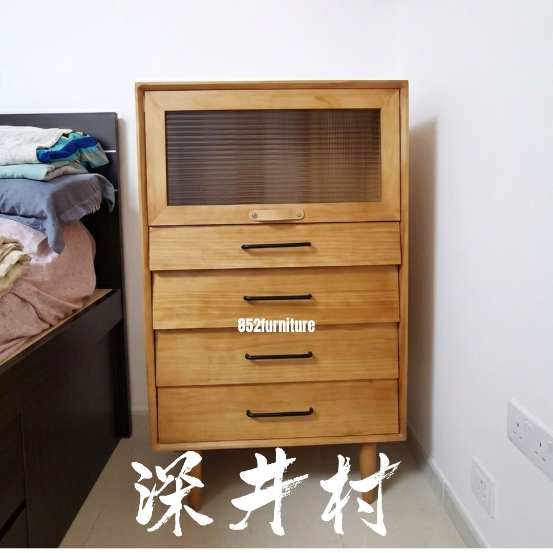 (包送貨安裝 | Delivery and Assembly Included) A037 日式實木五斗櫃 (chest of drawers)