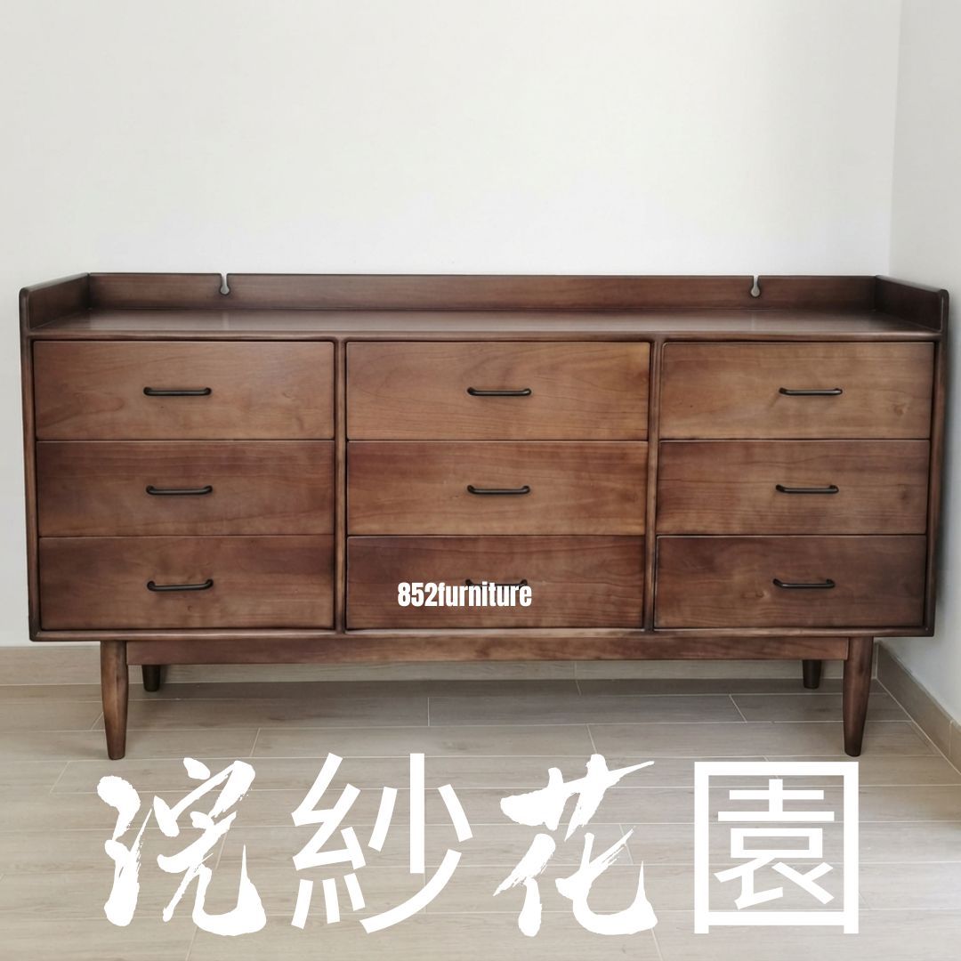 (包送貨安裝 | Delivery and Assembly Included) A102 日式實木九斗櫃 (Chest of drawers)