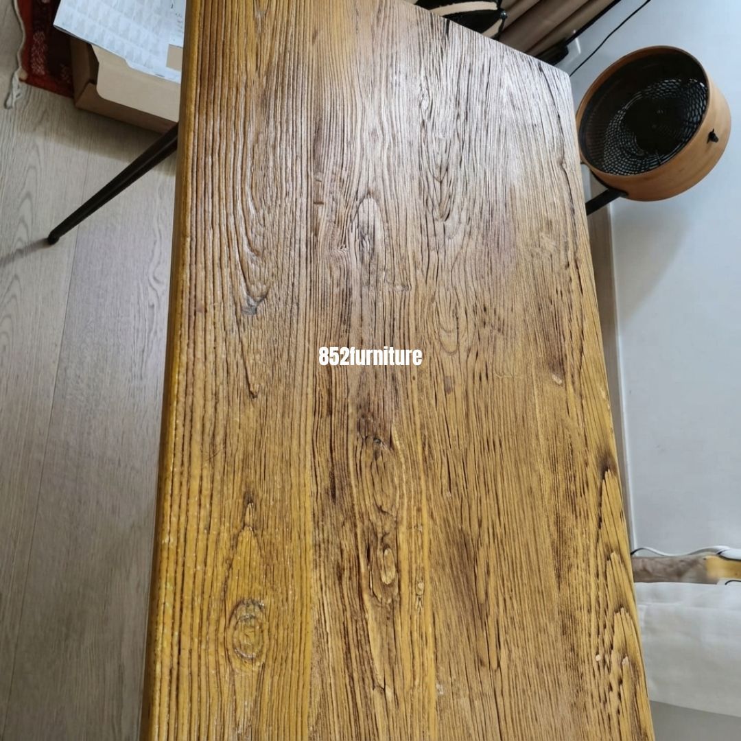 (包送貨安裝 | Delivery and Assembly Included) A115 老榆木實木餐桌 (elm dining table)