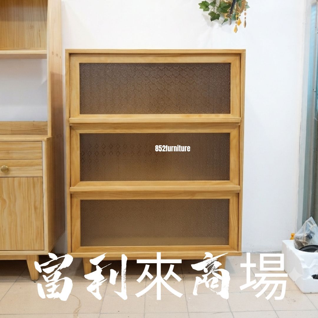 (包送貨安裝 | Delivery and Assembly Included) A117 北歐實木餐邊櫃/儲物櫃 (wooden cabinet)