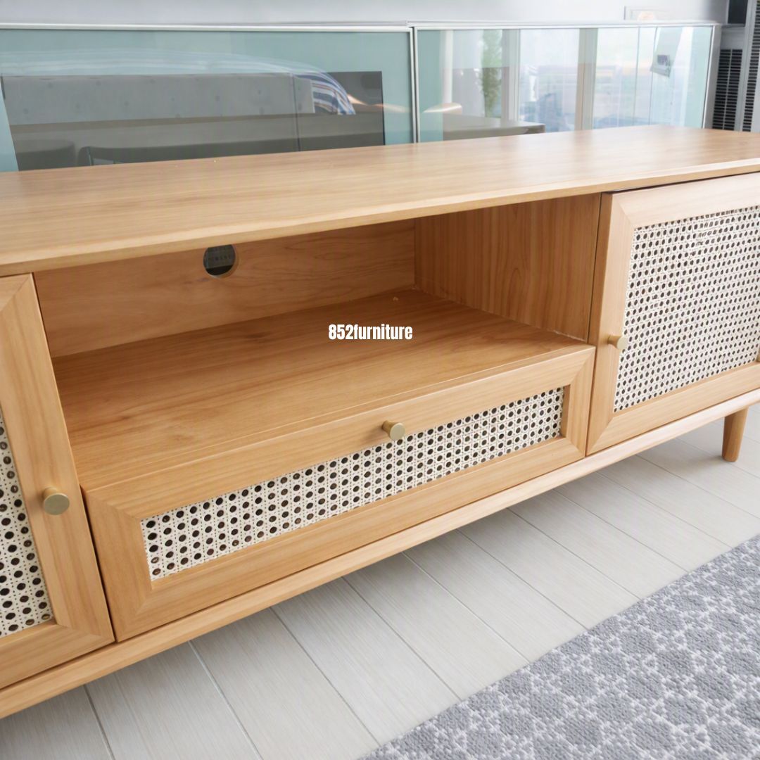 (包送貨安裝 | Delivery and Assembly Included) A148 藤織面電視櫃 (rattan tv cabinet)