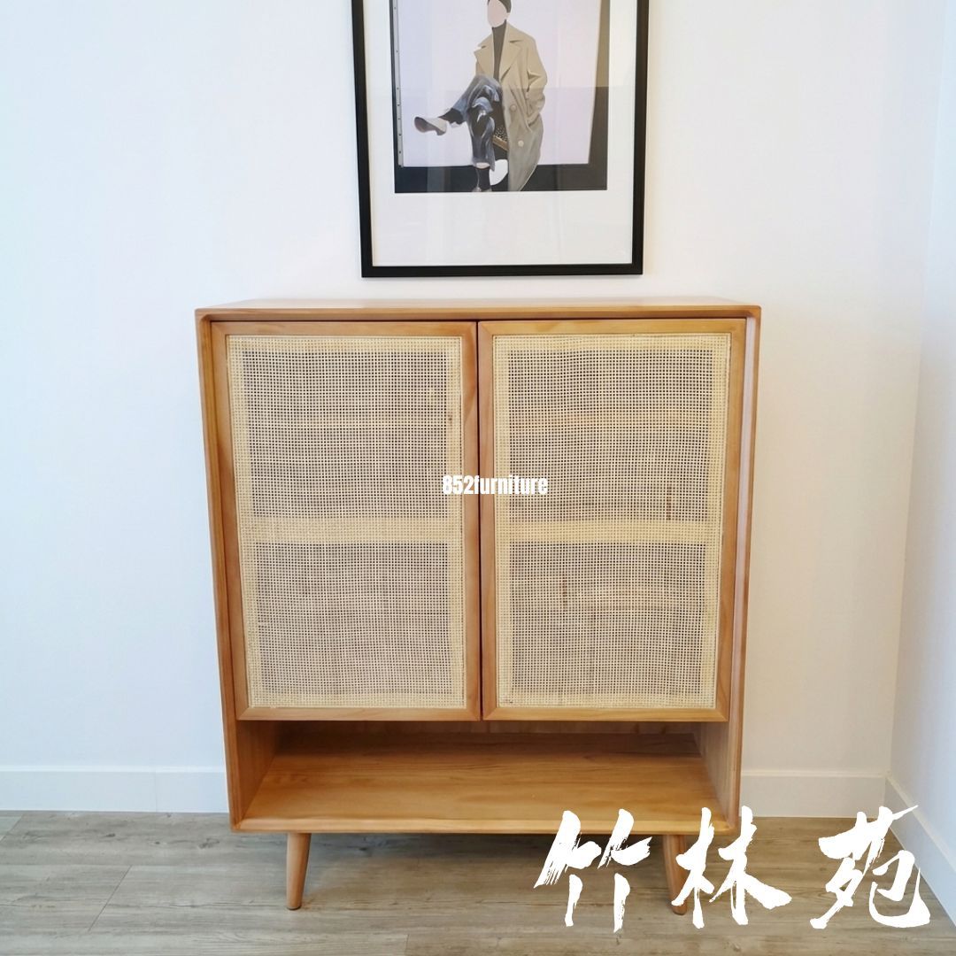 (包送貨安裝 | Delivery and Assembly Included) A147 簡約藤織面鞋櫃 (rattan shoe cabinet)