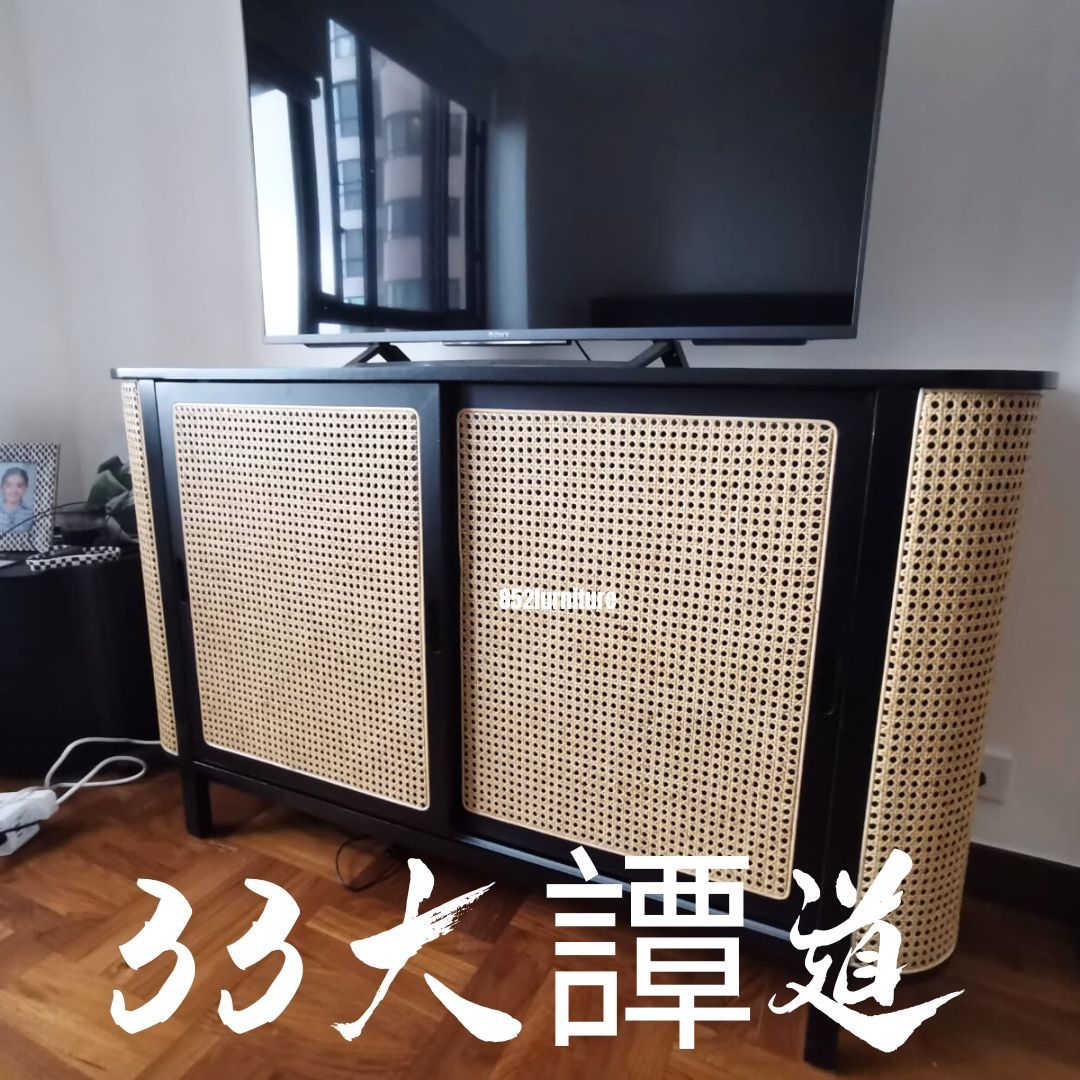 (包送貨安裝 | Delivery and Assembly Included)   A210日式藤面餐邊櫃 (rattan sideboard)