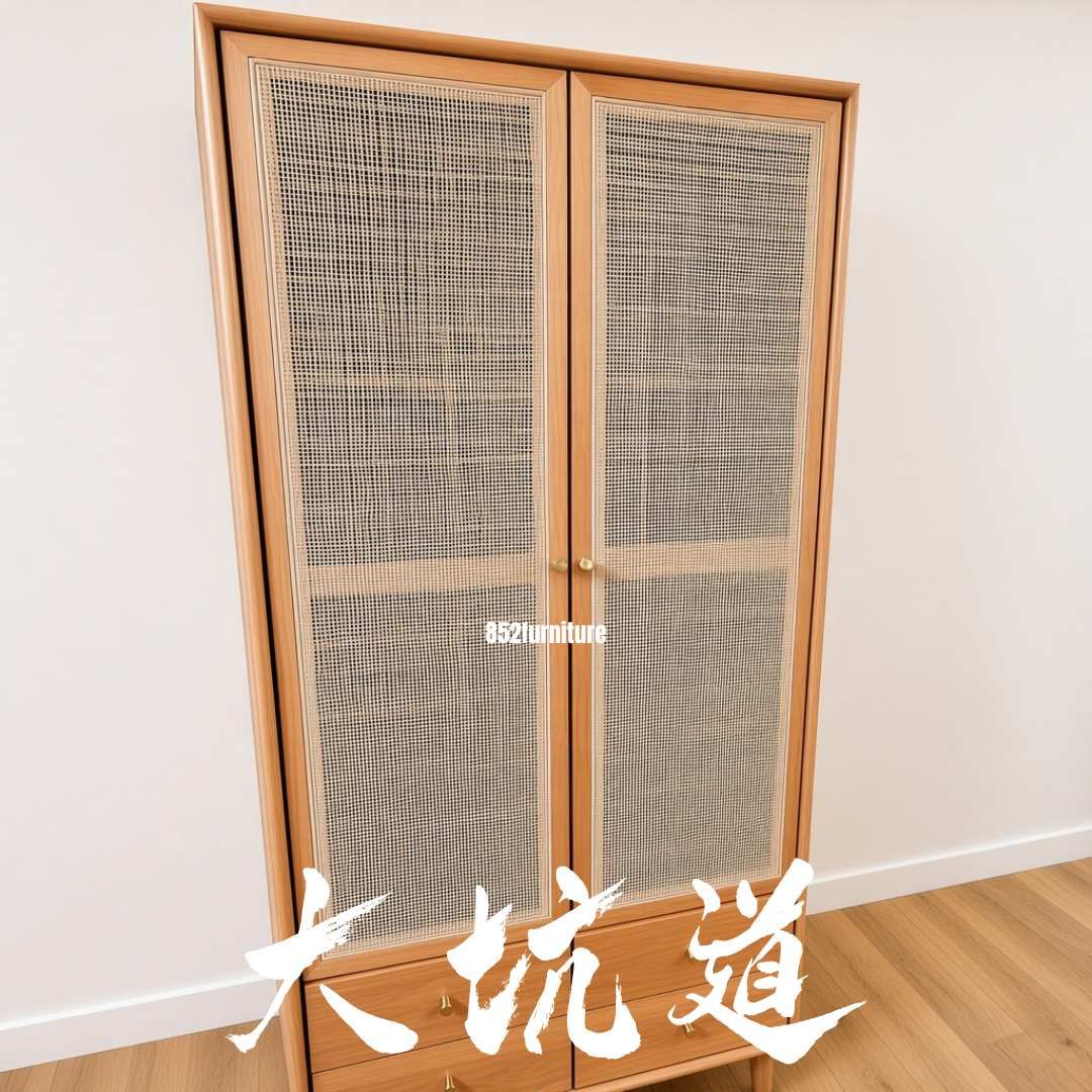 (包送貨安裝 | Delivery and Assembly Included) A258 藤面衣櫃 (Rattan Wardrobe)